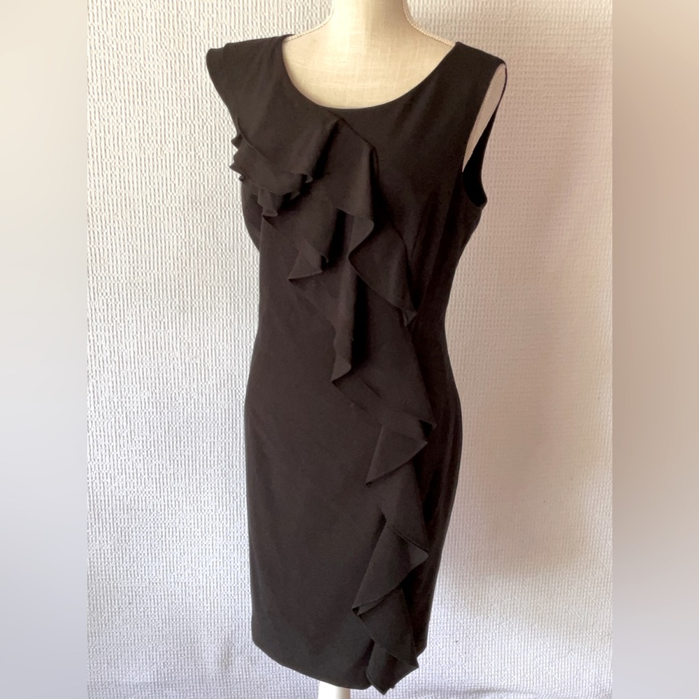 NEW 🛍️ CALVIN KLEIN RUFFLE MIDI DRESS Size 14